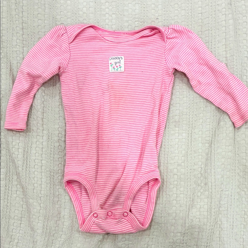 Pink Striped Daddy’s Girl Onesie